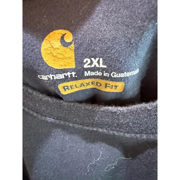 Men's Carhartt Navy Force Relaxed Fit Pocket Tee XXL - Picture 2 of 5